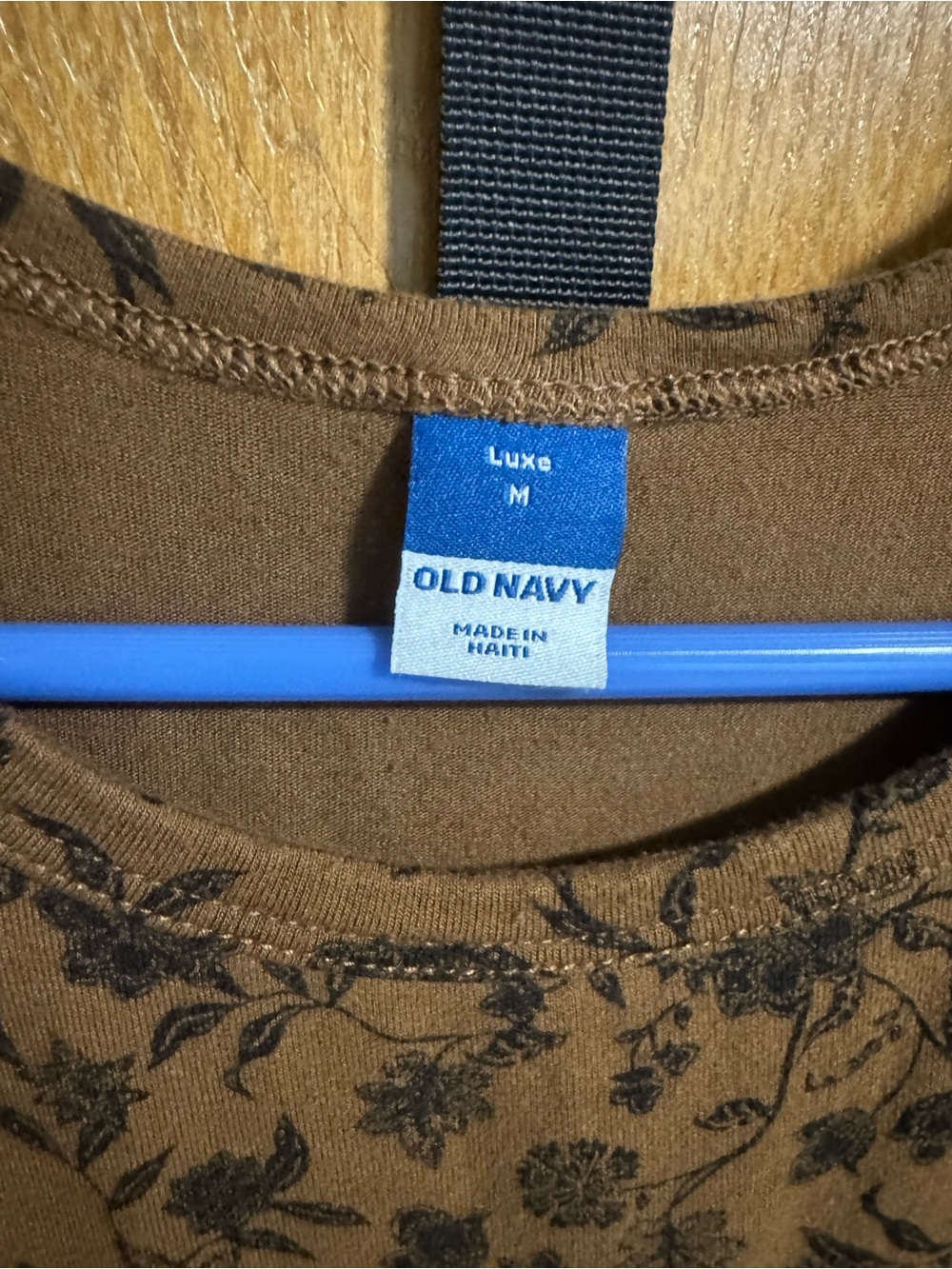 Old Navy Brown Floral Crewneck tank Luxe Medium women’s